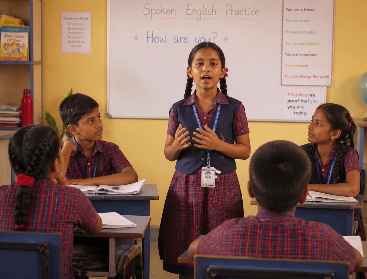 Students practising abacus at Safal Academy